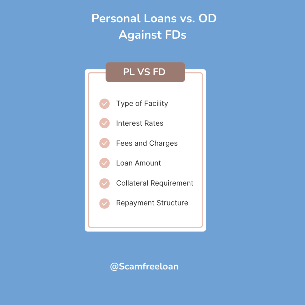 Key Differences Between Personal Loans and OD Against FDs